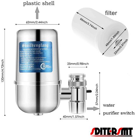 Agua del grifo Mini purificador de agua del grifo para filtro de cerámica lavable además del óxido, además de las bacterias ► Foto 1/6