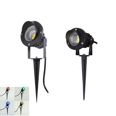 Iluminación LED COB de jardín 3W 5W 12W punta al aire libre lámpara de césped iluminación impermeable Led luz de camino de jardín focos AC220V DC12V ► Foto 1/6