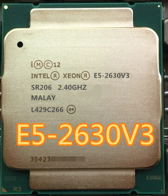 Intel Xeon E5 2630 V3 2,40 GHZ 8-Core 20M Cache E5-2630 V3 DDR4 1866MHz FSB FCLGA2011-3 85W E5 2630V3 E5-2630V3 ► Foto 1/1