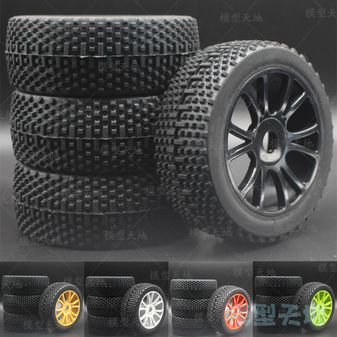 RC 1/8 todoterreno coche Buggy neumáticos de goma para camión 112MM neumático de caucho rueda de plástico llanta hexagonal adaptador 17MM para 811 8sc 94885 84-801 ► Foto 1/1