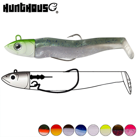 Hunthouse nuevo modelo negro minnow 100mm 25g nuevo señuelo de la pesca de pike señuelo minnow negro leurre souple ► Foto 1/6