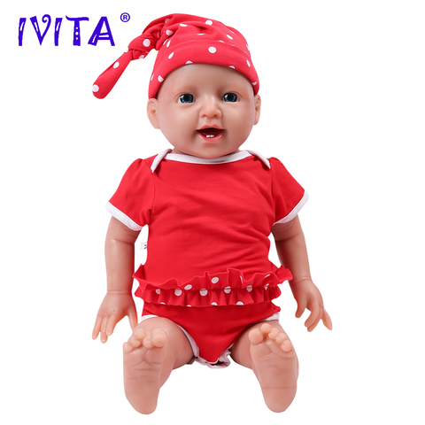 IVITA WG1508 51cm(20 pulgadas) 4000g de cuerpo completo suave de silicona renacer muñeca bebé vivo chica simulación emocional juguete de compañía ► Foto 1/6