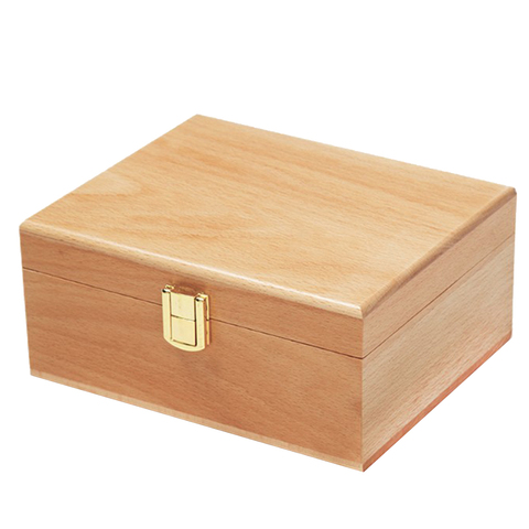 Caja de recuerdo de madera, organizador decorativo hecho a mano, caja de madera para manualidades con cerradura y tapa para joyería, caja de almacenamiento de regalo ► Foto 1/6