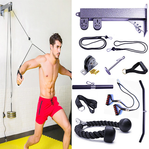 Máquina de polea de Cable para Fitness, sistema de acoplamiento para brazo, bíceps, tríceps, entrenamiento de fuerza, gimnasio en casa, equipo de entrenamiento deportivo ► Foto 1/6