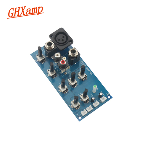 GHXAMP-Placa de ajuste de graves agudos, equilibrio de tono EQ de 2 segmentos con micrófono, placa preamplificadora de Efecto Reverb, ajuste de potencia cc de 9V-15v ► Foto 1/6