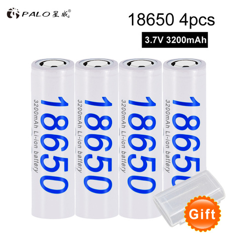 PALO 18650 batería 3,7 V 18650 Li-Ion baterías recargables para batería de alta potencia herramientas linterna baterías de litio ► Foto 1/6