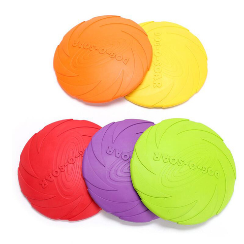 Disco volador de goma suave y Flexible para perros, disco volador plegable flotante en 4 colores para entrenamiento interactivo, suministros para perros y mascotas, 1 Uds. ► Foto 1/5