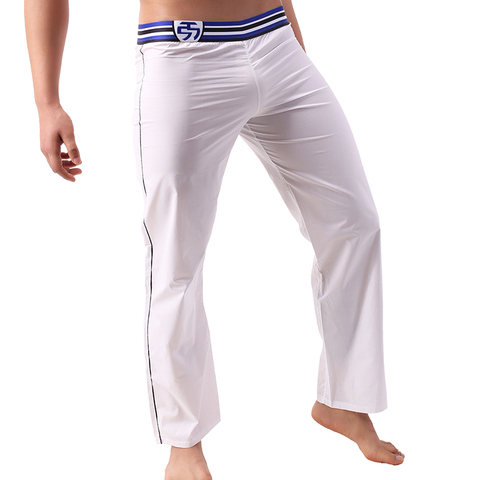 Pantalones largos de algodón para hombre, ropa interior suelta e informal para gimnasio, pijama, de talla grande ► Foto 1/6