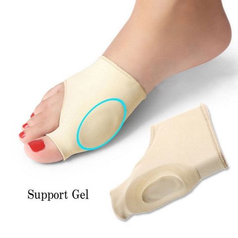 2 uds almohadilla de Gel Corrector de juanete, Protector de nailon elástico para Hallux Valgus, separador de dedos del pie, suministros ortopédicos ► Foto 1/5