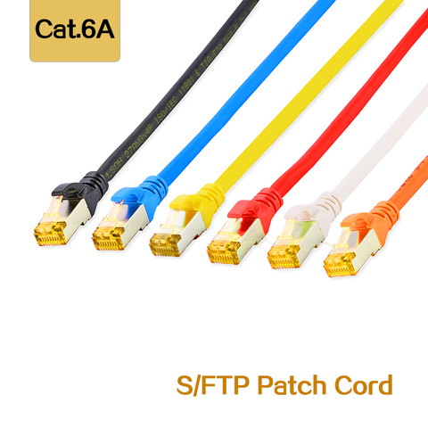 (12 unids/pack) 10Gigabit de 500MHz, Ethernet portátil enlaces CAT6A SFTP blindado parche Cable de cuerdas móvil ► Foto 1/6