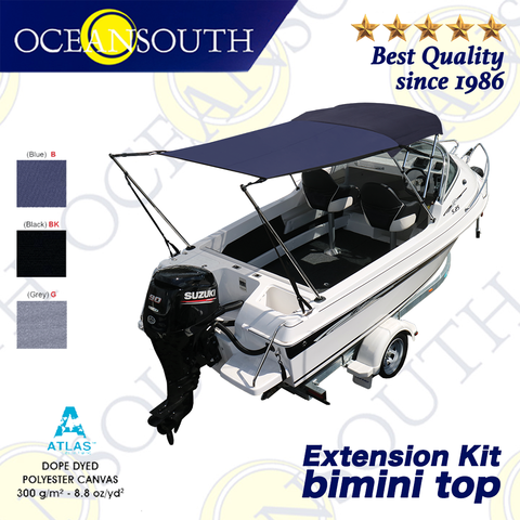Oceansouth Bimini-Kit de extensión de toldo superior, cubierta de bote de tubo de aluminio de 32mm, a prueba de agua y sol, protección UV, bote abierto ► Foto 1/6