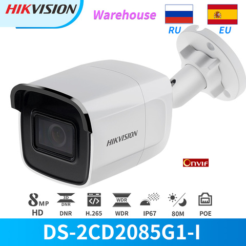 Hikvision-cámara IP de 8MP 4K DS-2CD2085G1-I PoE IR Bullet para exteriores, con ranura para tarjeta SD, IP67, CCTV, seguridad eayip3.0, Darkfighter Onvif ► Foto 1/6