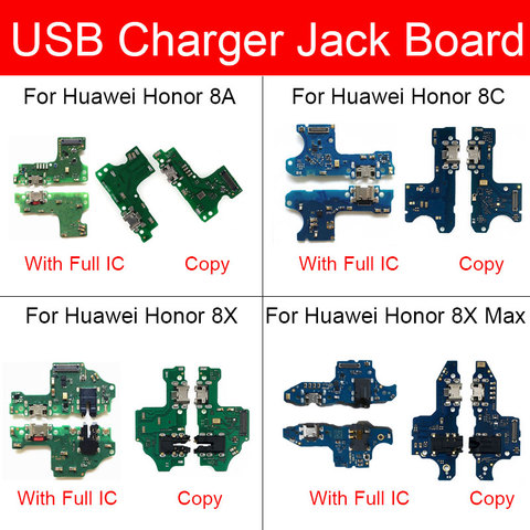 Cargador USB enchufe Jack Board para Huawei Honor 8A Pro 8C 8X Max USB puerto de carga Dock Board piezas de repuesto ► Foto 1/6