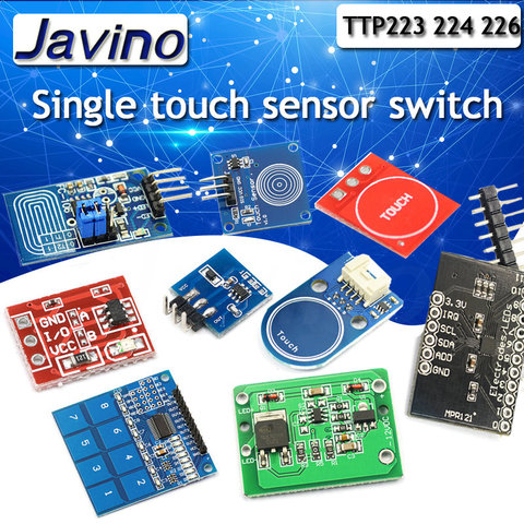 100 Uds TTP223 TTP224 TTP226 TTP229 Jog táctil Digital botón Sensor capacitivo interruptor módulos accesorios para Arduino ► Foto 1/6