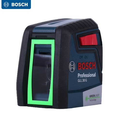 BOSCH-Nivel láser GLL30G, herramienta de nivelación GLL30G de dos líneas, luz verde, instrumento Horizontal y Vertical de alta precisión para interiores y exteriores ► Foto 1/6