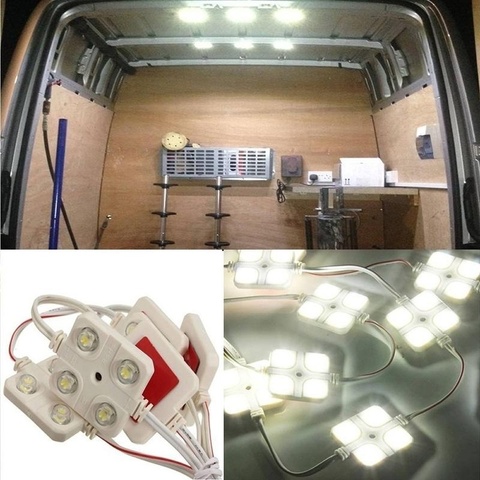 Kit de luces de Interior para techo de coche, Kit de luces de 8Led/20led para remolque, camión, Sprinter, Ducato Transit, luz Interior de furgoneta ► Foto 1/6