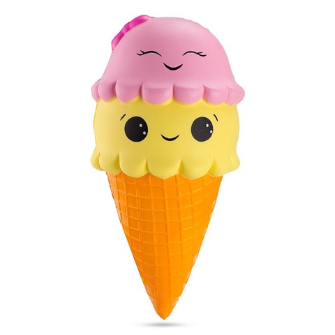 Nueva Kawaii blando helado lento aumento chistes prácticos juguete para bromas aplastar antiestrés Kawaii Squishies apretar venta al por mayor de alimentos ► Foto 1/5