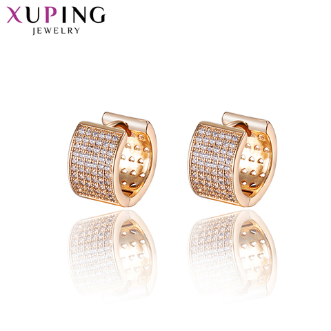 Xuping joyería de moda elegante de oro rosa-color Chapado en pendientes con sintético CZ para mujer San Valentín regalos de S86-20134 ► Foto 1/6