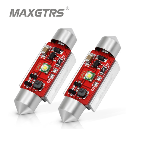 2x Car Festoon C5W Cree Chip bombilla 31mm/36mm/39mm/41mm 7W 12V coche LED iluminación Interior Domo lectura matrícula luces ► Foto 1/6