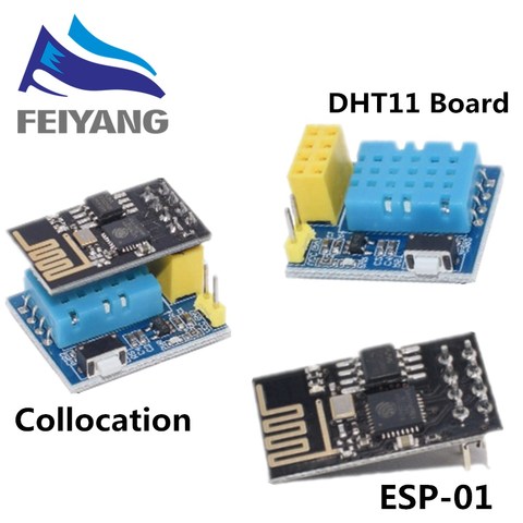 ESP8266 ESP-01 ESP-01S DHT11 Módulo de sensor de temperatura y humedad ESP8266 WIFI NodeMCU casa inteligente IOT, Kit de bricolaje, ► Foto 1/4