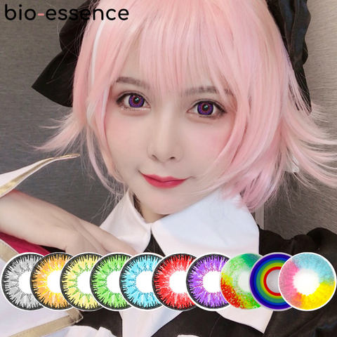 2 uds. (1 par) de lentes para ojos, serie Cosplay de Anime, lentillas de colores, lentillas multicolor, maquillaje de Navidad ► Foto 1/6