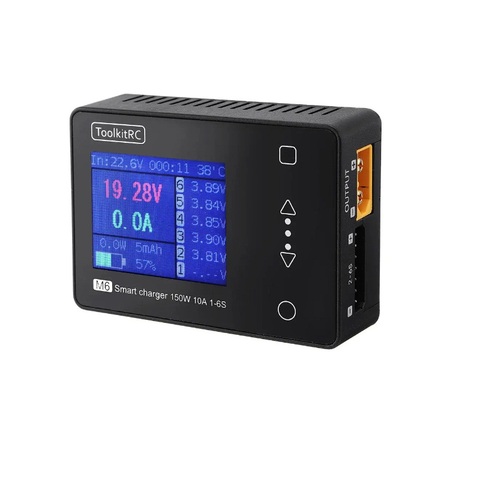 ToolkitRC-M6 V2 DC 150W 10A LCD 2-6S Lipo, cargador de equilibrio inteligente, descargador con Servo comprobador de voltaje, receptor de señal ► Foto 1/5