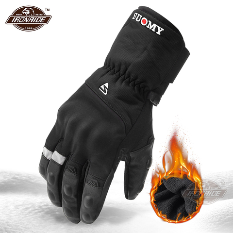 SUOMY de invierno de la motocicleta impermeable Guantes Moto Motocross Guantes a prueba de viento Moto Guantes pantalla táctil Moto Guantes ► Foto 1/6