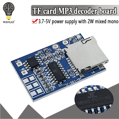 GPD2846A tarjeta TF placa decodificadora de MP3 módulo amplificador de 2W para Arduino GM módulo de fuente de alimentación ► Foto 1/6