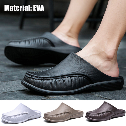 Zapatillas de hombre EVA Slip on Flats zapatos de moda Zapatos de sandalias de playa zapatos de tamaño 40-47 ► Foto 1/6