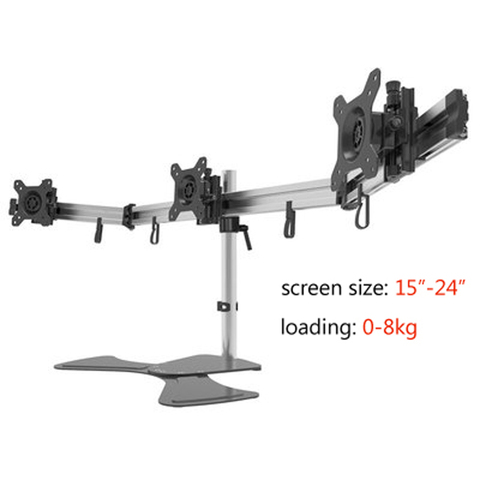 Soporte de montaje de escritorio para monitor lcd, pieza de abajo amplia giratoria 360, 10 