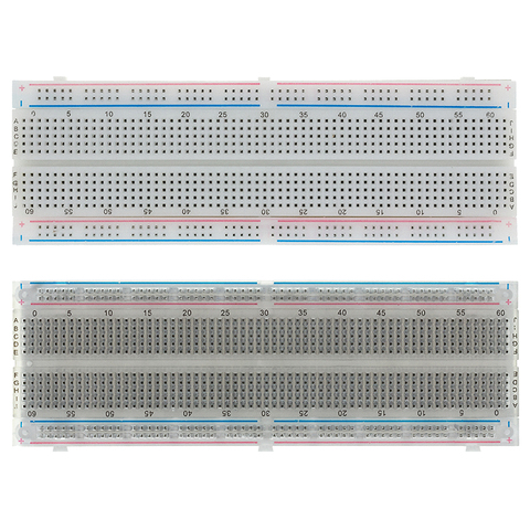 Tablero de pan PCB sin soldadura, 830 puntos, Blanco/transparente, MB-102, MB102, desarrollo de prueba, DIY, electrónica experimental ► Foto 1/6