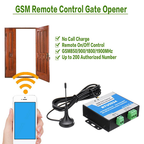 RTU5024 GSM interruptor de relé de abridor de puerta, Control remoto inalámbrico, interruptor de acceso a puerta, llamada gratuita 850/900/1800/1900MHz ► Foto 1/6