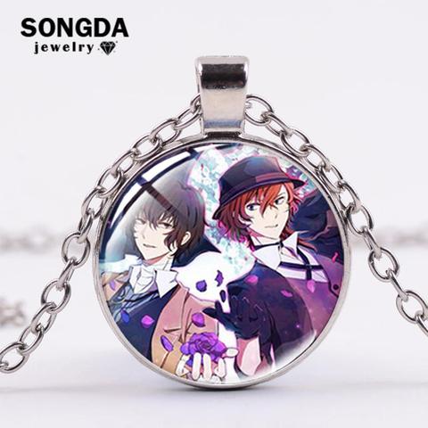 SONGDA-collar de perros callejeros Bungou de Anime, exquisito pendiente artístico de cristal, Osamu Dazai de Nakahara Chuya, Nakajima Atsushi ► Foto 1/6