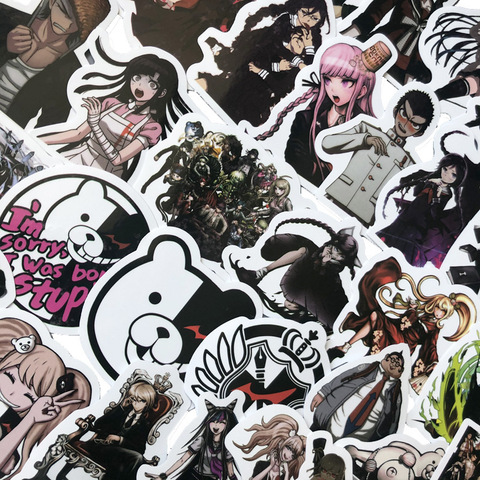 Calcomanías de juego Danganronpa para Snowboard, variadas, bricolaje, para equipaje, nevera, guitarra, Graffiti, pegatinas de juguete de chico clásico, 10/50 Uds. ► Foto 1/5