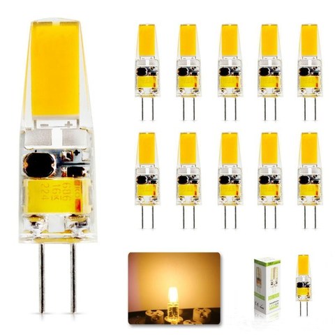 Bombilla regulable G4 LED COB de 3W y 6W, Bombilla AC DC de 12V, 220V, 110V, velas de silicona, sustitución de luces 30W y 40W, halógenas para foco para lámpara colgante ► Foto 1/6