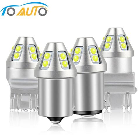 Uds P21W 1156 BA15S BAU15S PY21W Luces de Freno Led T20 7440 7443 W21W W21/5W de lámpara de señal T25 3157 P27W 10SMD 3030 fichas ► Foto 1/6