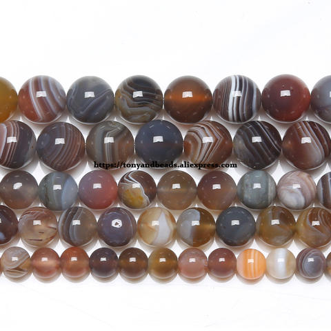 Cuentas sueltas redondas de Sardonyx de Botsuana, piedra Natural, 6, 8, 10, 12MM, 15 pulgadas, selección de hilo, tamaño para joyería DIY ► Foto 1/1