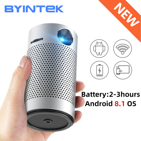 BYINTEK-Mini cine láser P7, Android, WIFI, 1080p, 3D, 4K, LED de bolsillo, Pico Mico, DLP, soporte para Proyector para teléfono inteligente ► Foto 1/6