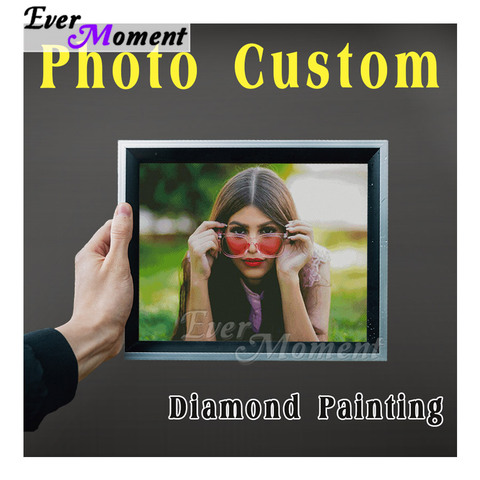 Ever Moment-personalización de foto, pintura de diamante cuadrado completo, obra de arte personalizada, bordado de diamantes hecho a mano, 5D, bricolaje, ASF4000 ► Foto 1/6