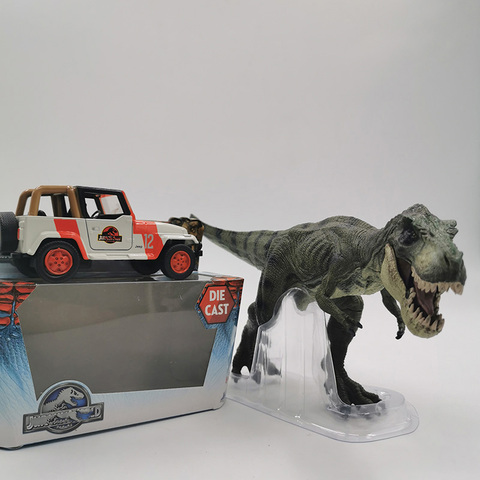 15,5 CM 1/32 escala aleación Metal fundido Jeep Wrangler Jurassic Park SUV coche modelo juguetes para niños colección de regalos ► Foto 1/6