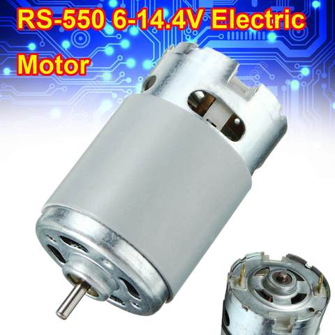 Motor de RS-550 6-14,4 V 3.65A para varios motores de destornillador sin cable 22800/min destornillador de taladro eléctrico de repuesto ► Foto 1/6