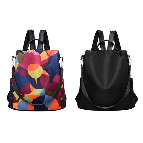 Mochilas escolares multifunción informales para niñas, mochila antirrobo Oxford para mujer, bolso a la moda de gran capacidad para hombros ► Foto 1/6