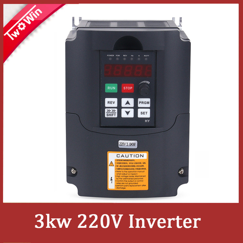 Unidad de frecuencia Variable VFD, convertidor inversor de frecuencias para husillo de 3KW, 220V, 1HP/3HP, entrada de salida 3HP, 3kw ► Foto 1/1