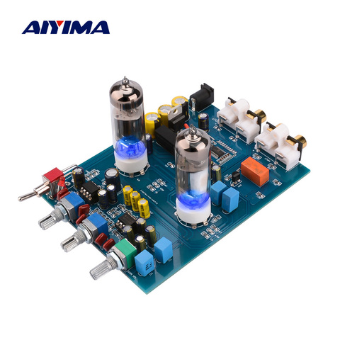 AIYIMA Amplificador tubo Bluetooth preamplificador fiebre Hifi 6J5 Bile tubo de vacío Preamp JRC5532 preamplificador Placa de Control de tono ► Foto 1/6