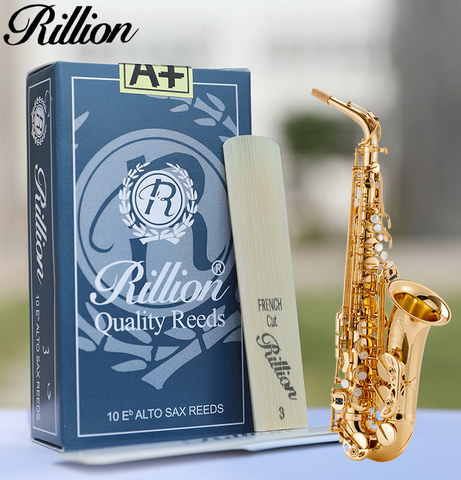 10 unidades de cañas de saxofón Alto Rillion 3 & 2,5 de fuerza profesional/cañas de saxofón alto estilo clásico y Popular fácil de usar ► Foto 1/6