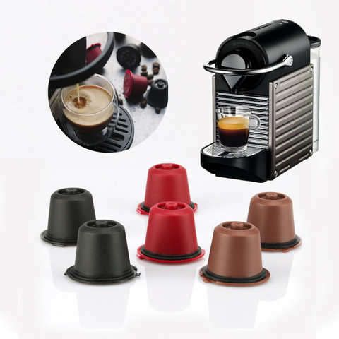 Cápsulas de café rellenables para Nespresso, accesorios para goteador de café, 1 cuchara, 1 cepillo ► Foto 1/6