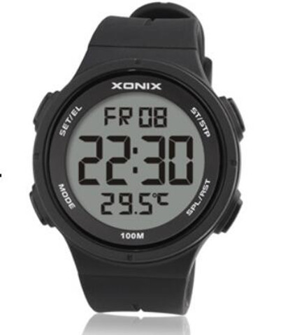 Reloj deportivo Digital para hombre, resistente al agua, con pantalla de temperatura, 100m, luz Led, natación, multifunción, para niños, pulsera para exteriores ► Foto 1/6