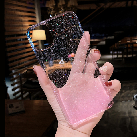 Funda transparente con purpurina para Oneplus 7 7 Pro, funda a prueba de golpes para Oneplus 7T 7 1 + 7T, Oneplus 8 pro ► Foto 1/6