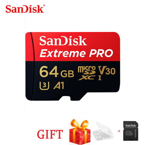 Extreme Pro SanDisk256G 128 32GB 64GB GBmicroSDHC SDXC UHS-I tarjeta de memoria micro SD TF Tarjeta de tarjeta 170 MB/s Class10 U3 con Adaptador SD ► Foto 1/6