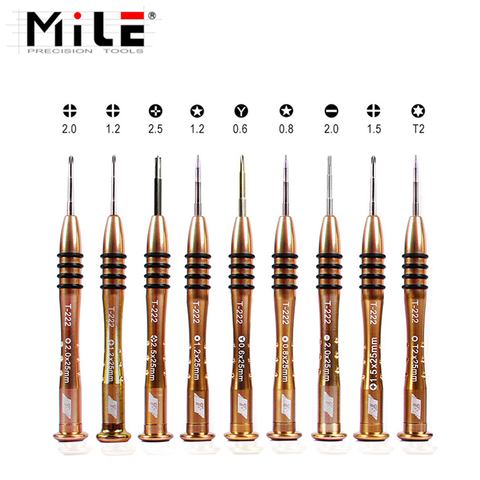 MILE-1 Uds. Destornillador magnético de precisión P2 P5 Pentalobe 1,5 Cross Y0.6 para iPhone 11promax XS XR, herramientas de reparación de desmontaje abierto ► Foto 1/6